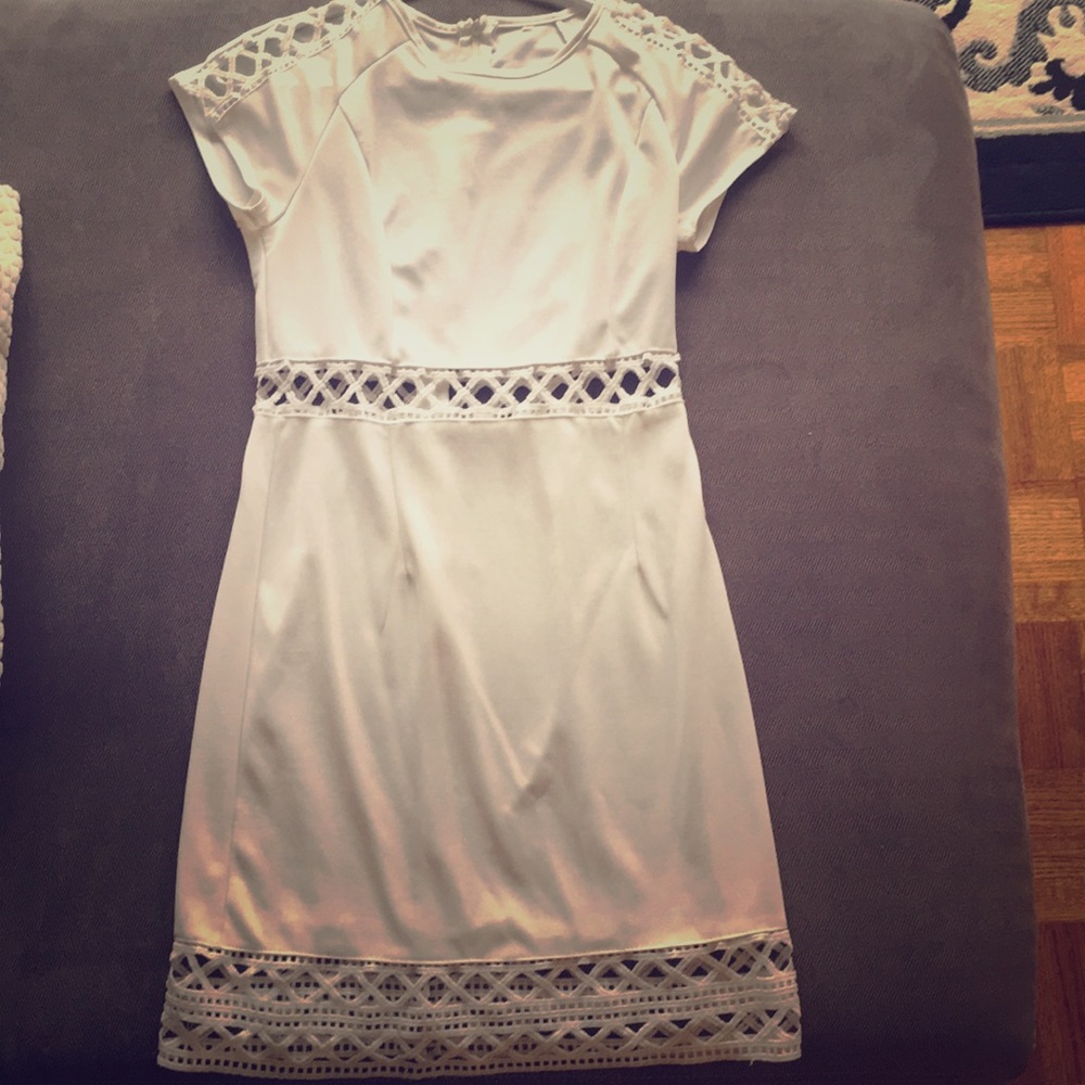 White dress with cut outs